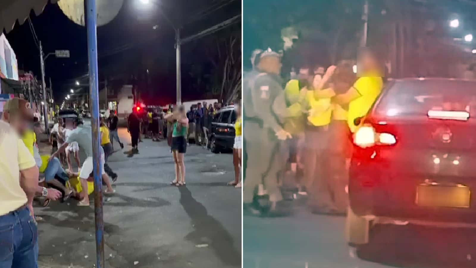 Praça central vira palco de briga generalizada após jogo do Brasil em Urupês (SP)
