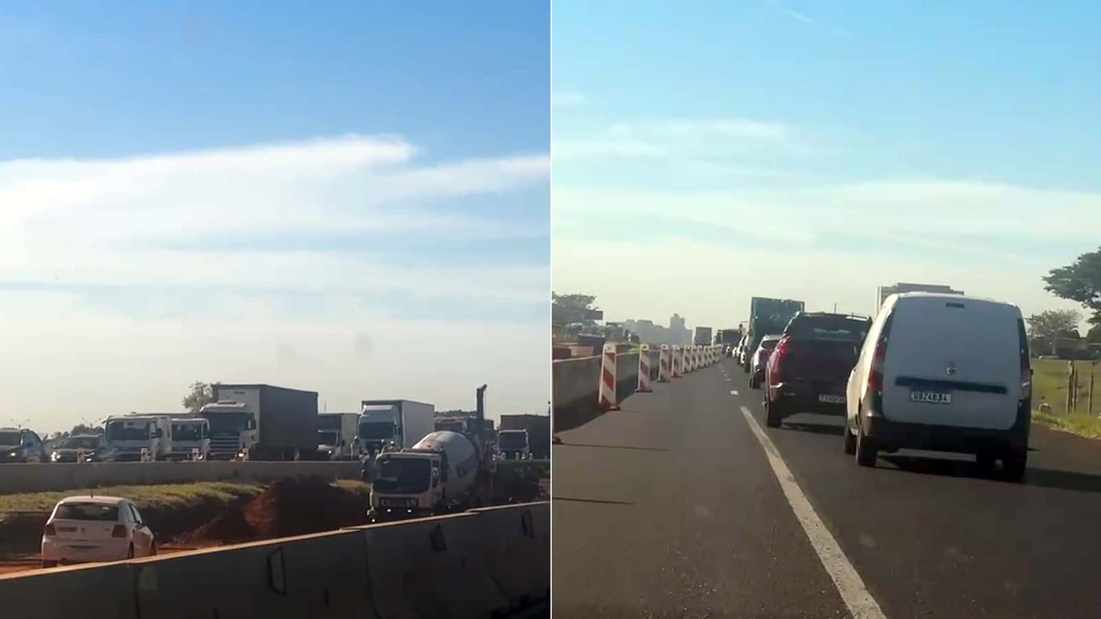 Obras deixam trânsito lento na Washington Luís entre Rio Preto e Mirassol